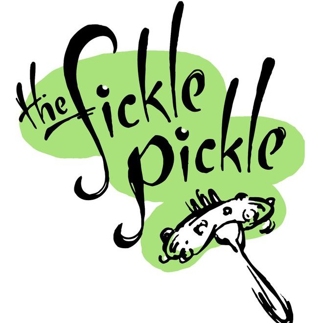 Placeit - Illustrated Logo Template Featuring a Grumpy Pickle